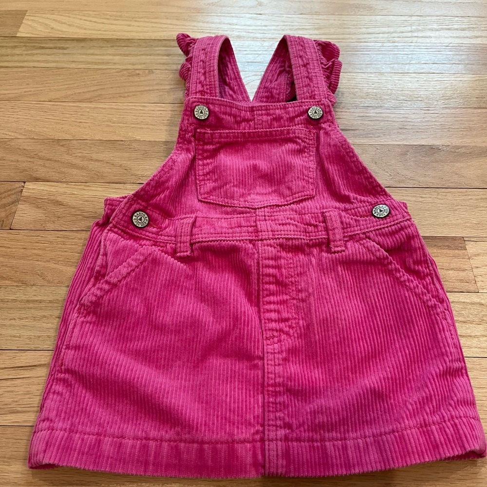 Baby GAP Bright Pink Corduroy Overalls size 2T
